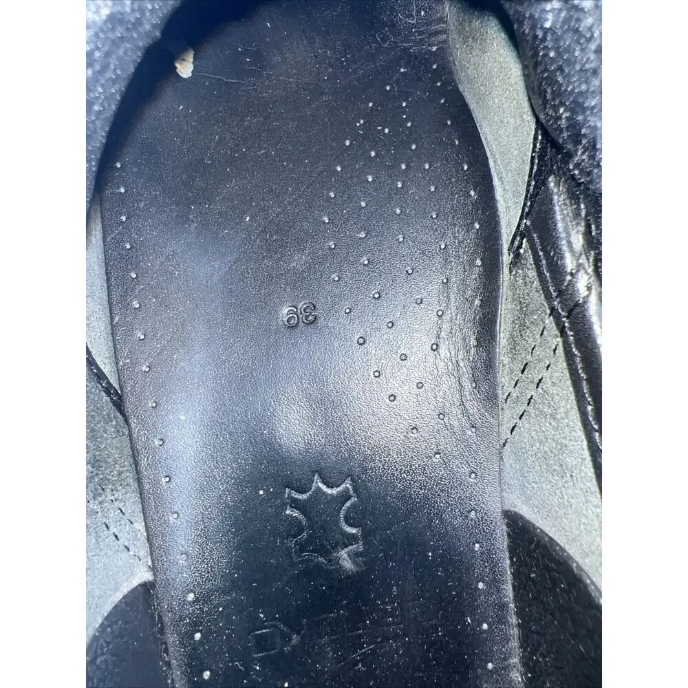 Dansko Women Professional Iridescent Printed Black Leather Clogs Size 39 US 8 - Picture 6 of 9